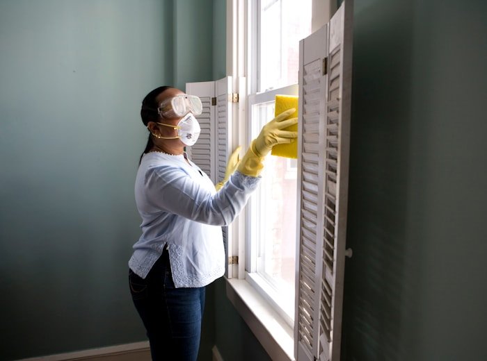 Bright home cleaning service setup